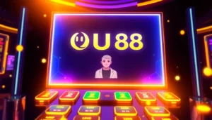 Engaging visual of the UU88 online casino platform with vibrant graphics and user-friendly design elements.