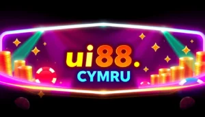 Engaging visual of the uu88.cymru platform showcasing online gambling features with vibrant colors and digital motifs to attract users.