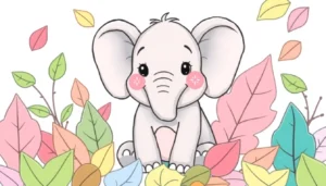 Engaging free coloring pages with an adorable elephant for kids to enjoy and develop creativity.