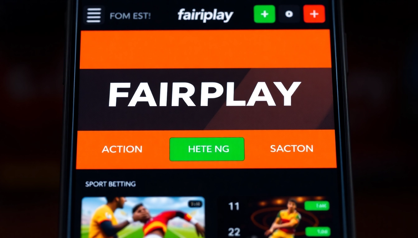 Premiere fairplay app interface displaying live sports betting with vibrant colors and intuitive navigation for seamless user experience.