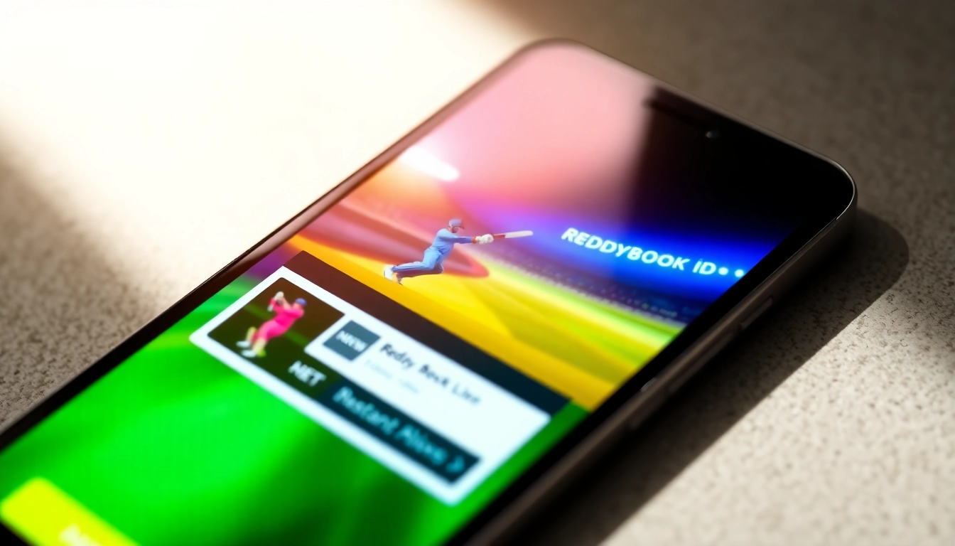 Reddybook ID displayed on a smartphone screen offering quick access to cricket betting account in India, highlighting ease of use and latest technology for users.