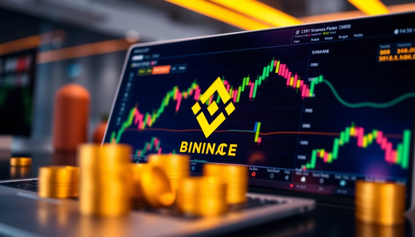 Comprehensive Binance exchange guide showcasing trading platform on a computer screen, helping beginners navigate crypto markets.