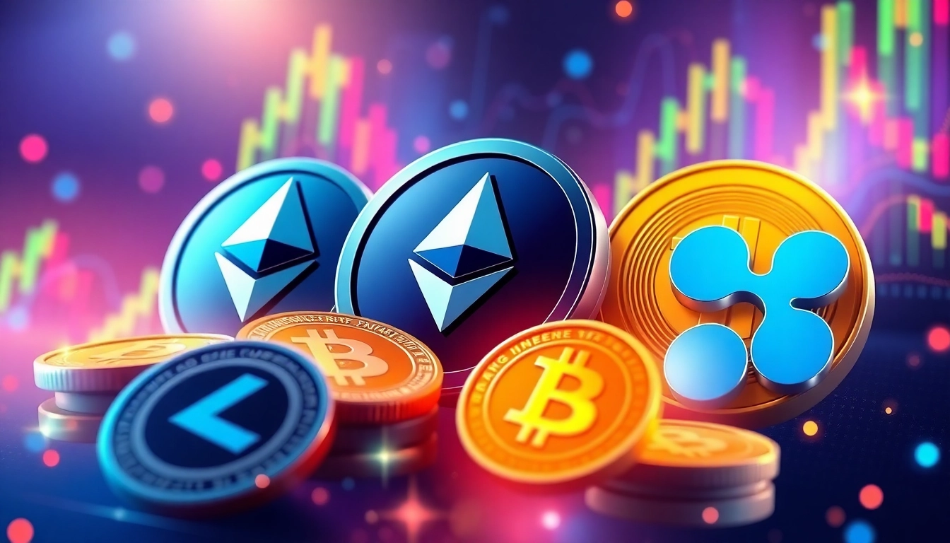 People analyzing altcoins strategies on digital devices in a sleek modern environment for