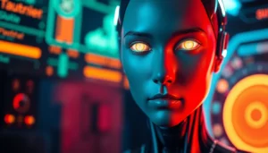 Vivid NSFW Image Generator scene: Dream Companion avatar bathed in neon glow, hyperreal textures.
