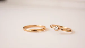 Minimalist engagement rings showcased in delicate gold settings with clean designs, perfect for understated elegance and daily wear.