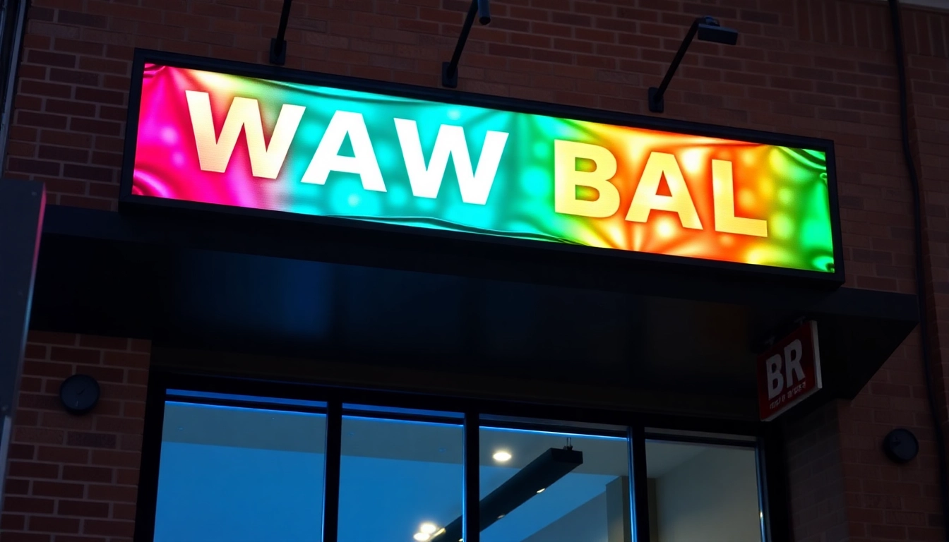 Experienced sign company in Louisville installing vibrant illuminated business signs for