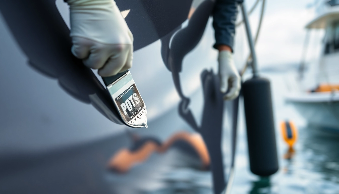 High-quality Boots Versiegelung being applied to a boat to ensure surface protection and shine,